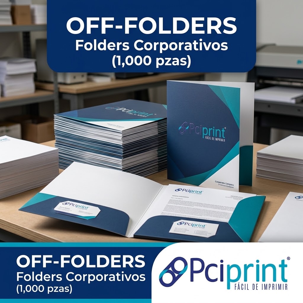 Folders Corporativos (1,000 pzas)